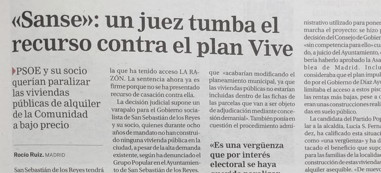 La justicia tumba el recurso del PSOE y su socio con el que querían paralizar las viviendas públicas de alquiler que la Comunidad de&nbsp;Madrid