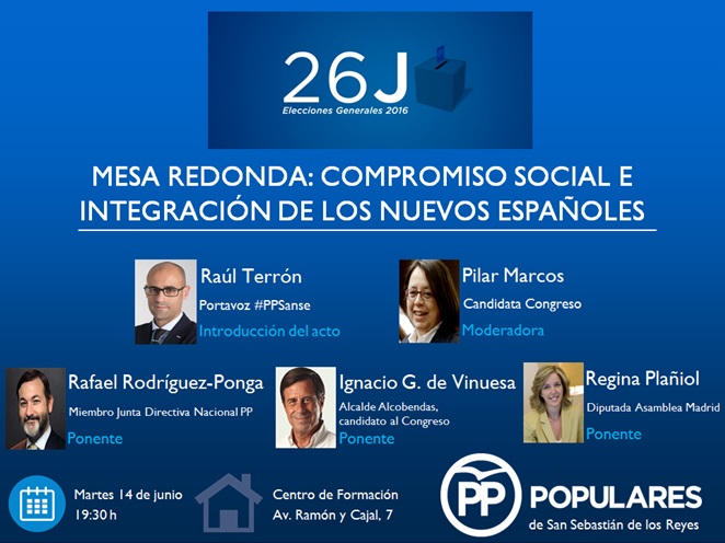 El compromiso social y la integración de los nuevos españoles, protagonista de una mesa redonda con grandes ponentes de la mano de&nbsp;#PPSanse