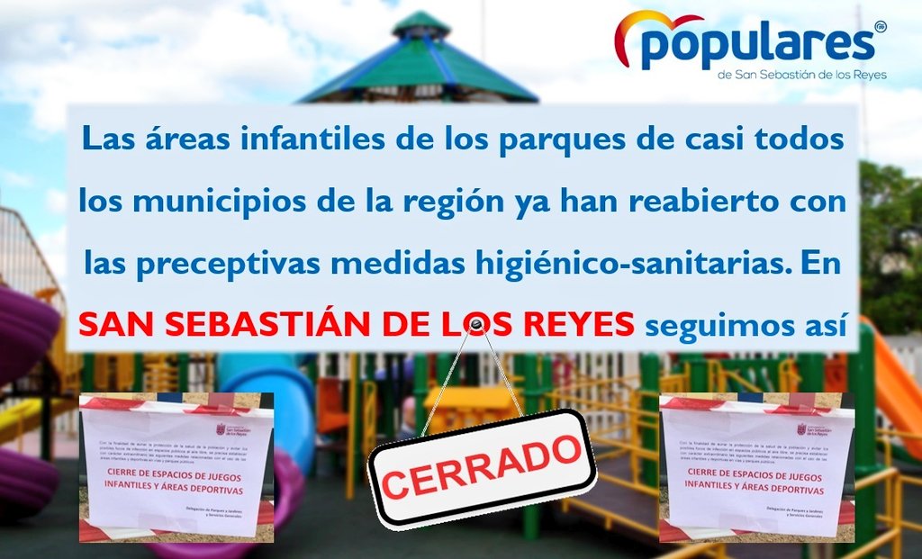 Solicitamos la reapertura de las zonas recreativas infantiles de los parques de Sanse ante la demanda de miles de&nbsp;familias