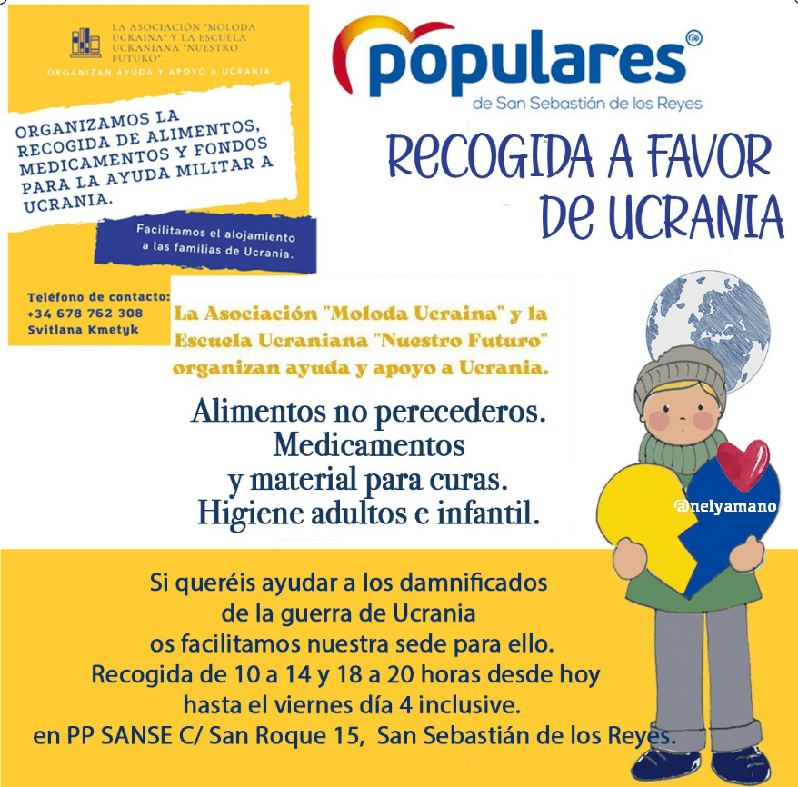 Animamos a todos los vecinos a sumarse a su campaña solidaria para&nbsp;Ucrania