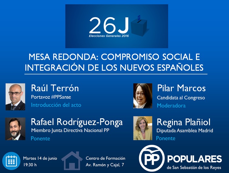 El compromiso social y la integración de los nuevos españoles, protagonista de una mesa redonda con grandes expertos de la mano de&nbsp;#PPSanse