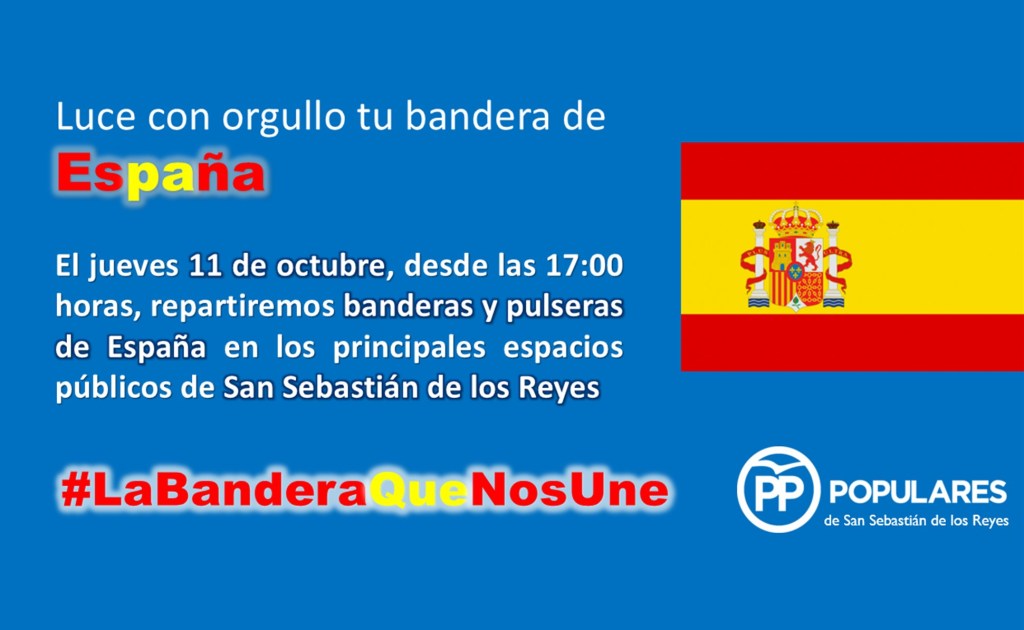 PP Sanse culminará su campaña de apoyo a la Monarquía, la Constitución y la bandera de España repartiendo por toda la ciudad banderas y pulseras de&nbsp;España
